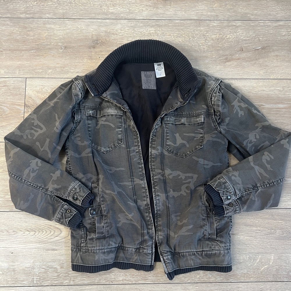 Levis Camo Camouflage Cotton Jacket Mens size large